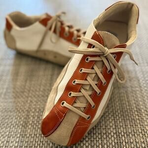 SIMONE MARIOTTI Leather/Suede Lace-up Driving Moccasins Loafers Made in Italy 7